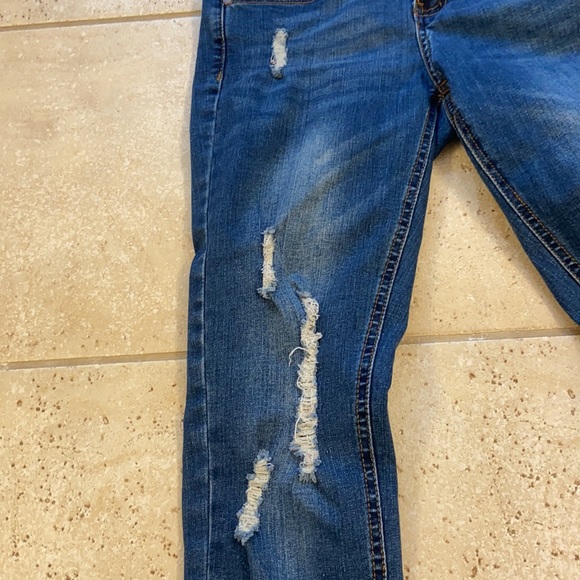 Salvaje Denim Distressed Dark Wash Jeans - Picture 5 of 7